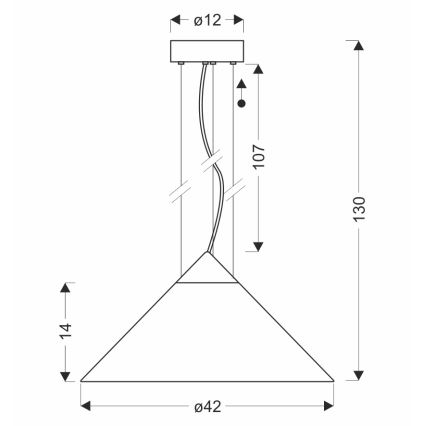 Hanglamp aan kabel PRESTO 1xGX53/10W/230V Ø 42 cm goud/rookgrijs