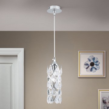 Hanglamp aan kabel RITA 1xG9/40W/230V glanzend chroom