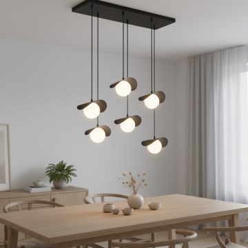 Hanglamp aan kabel RITUAL 6xG9/8W/230V zwart