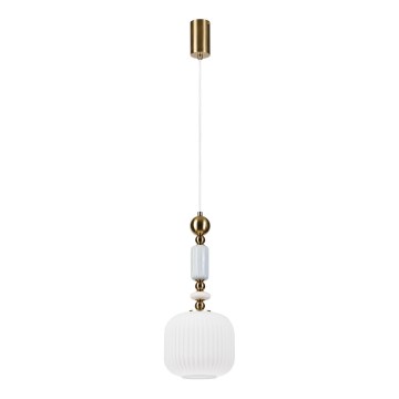 Hanglamp aan kabel ROYAL 1xE27/15W/230V goud/wit