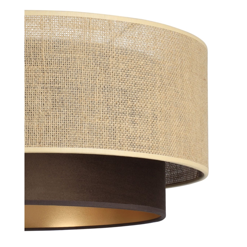 Hanglamp aan kabel SARTA 1xE27/60W/230V Ø 45 cm bruin/jute