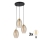 Hanglamp aan kabel SEBO 3xE27/15W/230V zwart/rookbeige