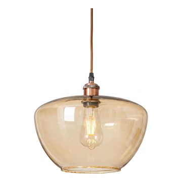 Hanglamp aan kabel SEVENTIES E27/60W/230V rookkleurig/bruin