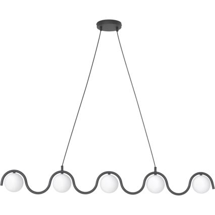 Hanglamp aan kabel SINUS 5xG9/8W/230V zwart