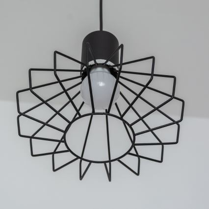 Hanglamp aan kabel SOLANO 3xE27/15W/230V zwart/glanzend chroom