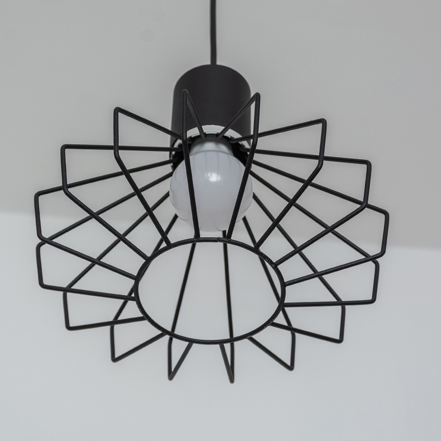 Hanglamp aan kabel SOLANO 3xE27/15W/230V zwart/glanzend chroom
