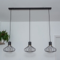 Hanglamp aan kabel SOLANO 3xE27/15W/230V zwart/goud
