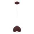 Hanglamp aan kabel SOOL 1xE27/15W/230V Ø 15 cm bordeaux