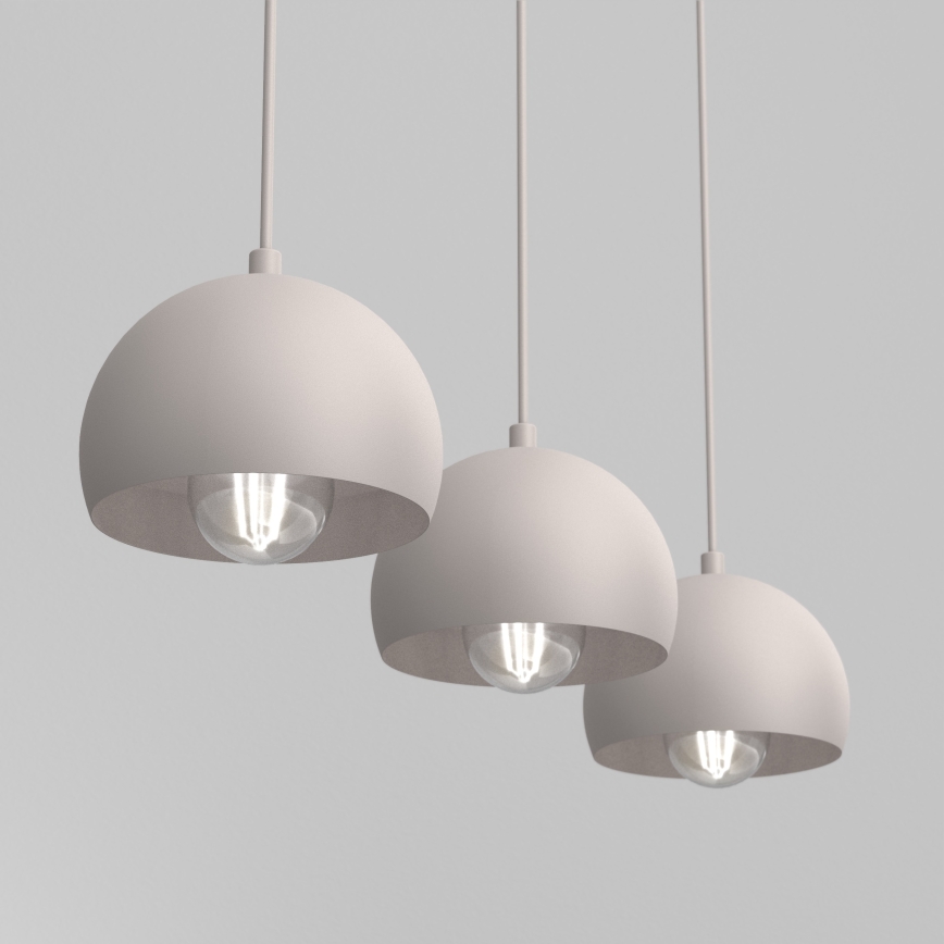 Hanglamp aan kabel SOOL 3xE27/15W/230V crème