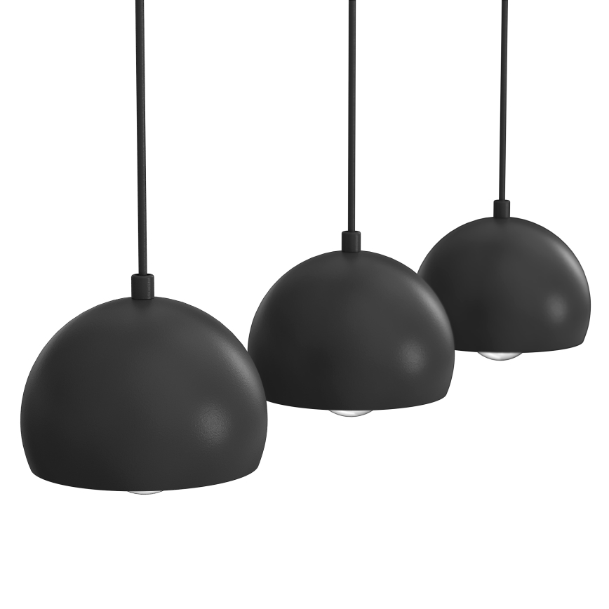 Hanglamp aan kabel SOOL 3xE27/15W/230V zwart