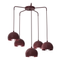 Hanglamp aan kabel SOOL 5xE27/15W/230V bordeaux