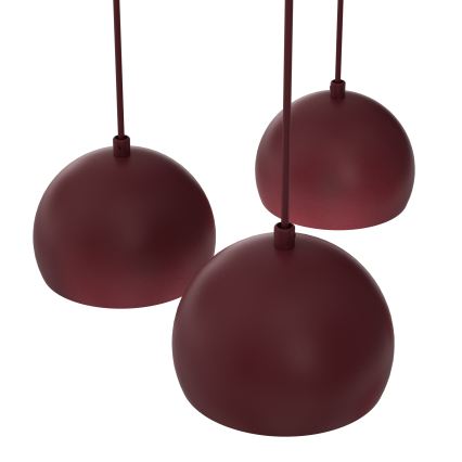 Hanglamp aan kabel SOOL 5xE27/15W/230V bordeaux