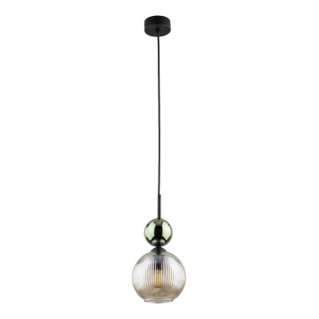 Hanglamp aan kabel SOPHIA 1xE14/10W/230V zwart/groen/rookbeige