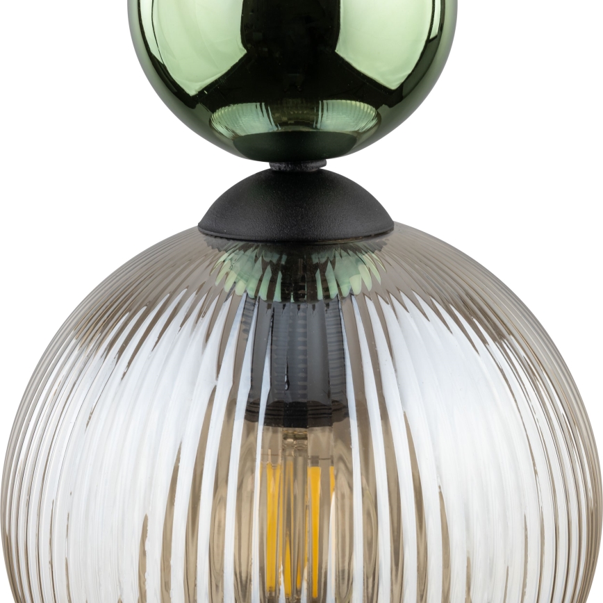 Hanglamp aan kabel SOPHIA 1xE14/10W/230V zwart/groen/rookbeige