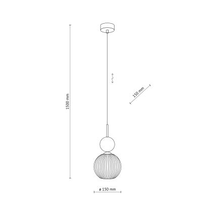Hanglamp aan kabel SOPHIA 1xE14/10W/230V zwart/groen/rookbeige