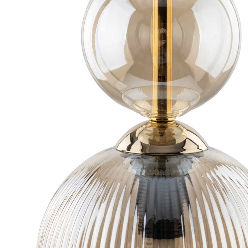 Hanglamp aan kabel SOPHIA 1xE14/10W/230V zwart/rookbeige