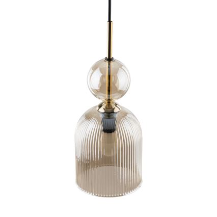 Hanglamp aan kabel SOPHIA 1xE14/10W/230V zwart/rookbeige