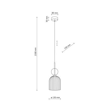 Hanglamp aan kabel SOPHIA 1xE14/10W/230V zwart/rookbeige