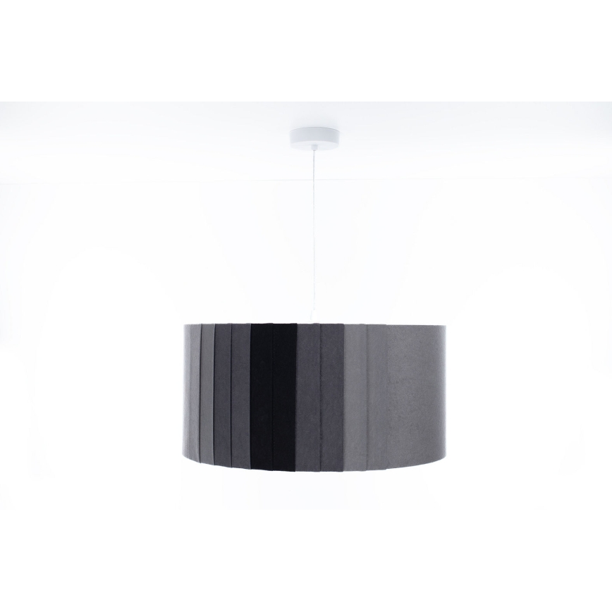 Hanglamp aan kabel STRIPES 1xE27/60W/230V Ø 40 cm grijs