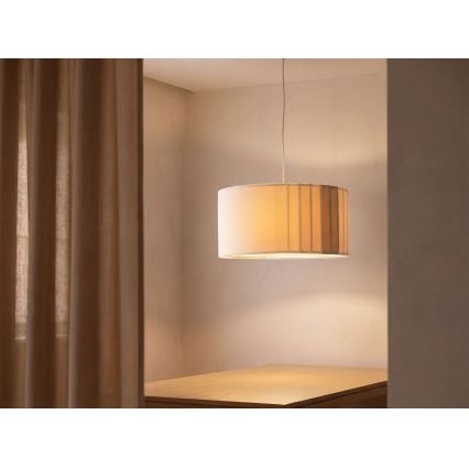 Hanglamp aan kabel STRIPES 1xE27/60W/230V Ø 60 cm crème