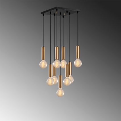 Hanglamp aan kabel TEMPO 9xE27/40W/230V goudkleurig