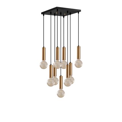 Hanglamp aan kabel TEMPO 9xE27/40W/230V goudkleurig