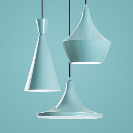 Hanglamp aan kabel TOM 3xE27/40W/230V blauw