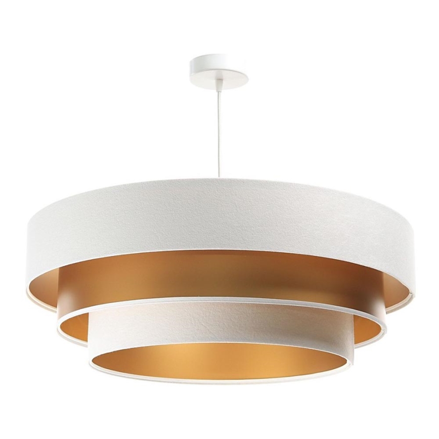 Hanglamp aan kabel TRINITI 1xE27/60W/230V wit/goud