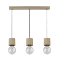 Hanglamp aan kabel TRONGO ROUND 3xE27/60W/230V eiken