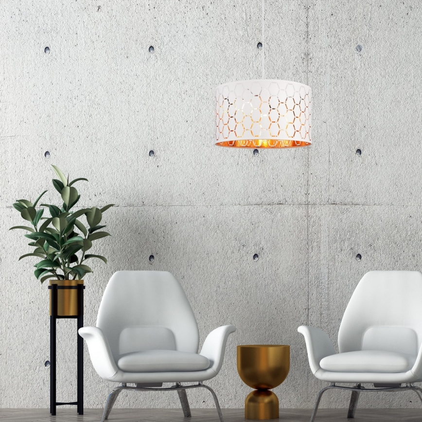 Hanglamp aan kabel ULLE 1xE27/15W/230V wit