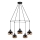 Hanglamp aan kabel YILDO 5xE27/40W/230V zwart/koper