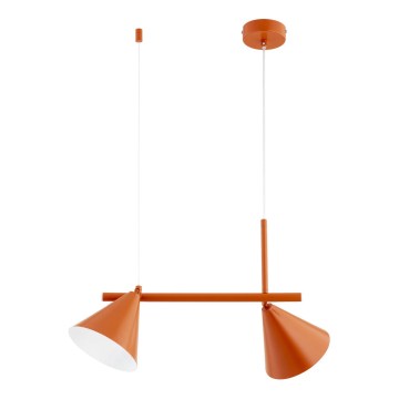 Hanglamp aan kabel ZELTA 2xE27/15W/230V oranje