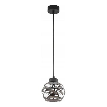 Hanglamp aan kabel ZULIA 1xE27/15W/230V zwart/rookzwart
