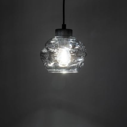 Hanglamp aan kabel ZULIA 1xE27/15W/230V zwart/rookzwart