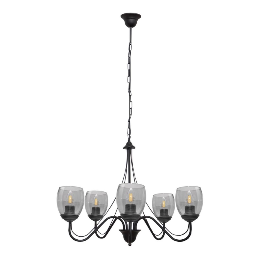 Hanglamp aan ketting ALLENA 5xE27/15W/230V