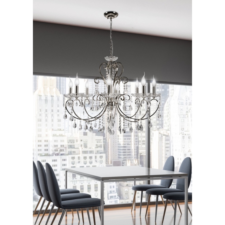 Hanglamp aan ketting AURORA 8xE14/40W/230V