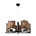 Hanglamp aan ketting AZZURRO 5xE27/60W/230V
