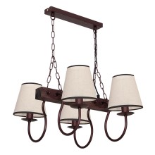 Hanglamp aan ketting  CARIN 4xE14/60W/230V donker