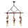 Hanglamp aan ketting EREBOS 3xE27/40W/230V bruin
