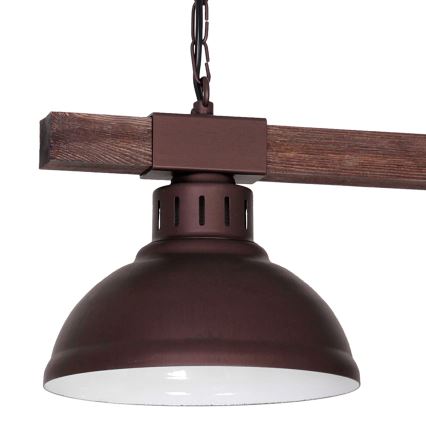 Hanglamp aan ketting HAKON 2xE27/60W/230V donker