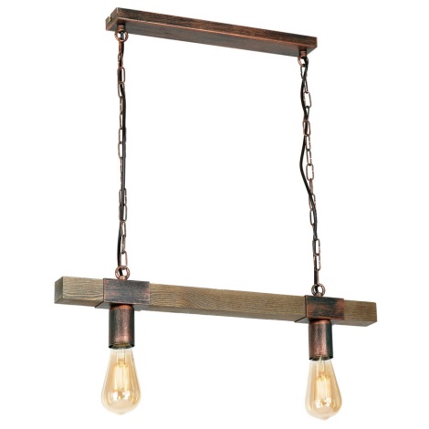 Hanglamp aan ketting HAKON 2xE27/60W/230V