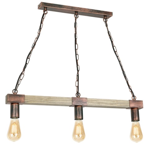 Hanglamp aan ketting HAKON 3xE27/60W/230V