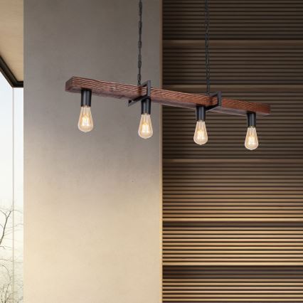 Hanglamp aan ketting HARD 4xE27/60W/230V