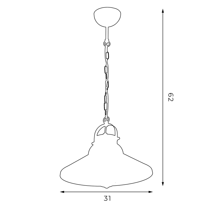 Hanglamp aan ketting IRON 1xE27/60W/230V