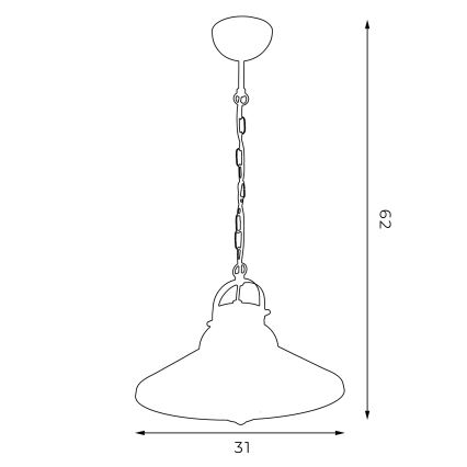 Hanglamp aan ketting IRON 1xE27/60W/230V