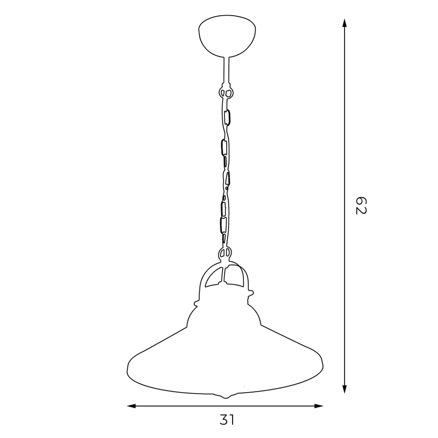 Hanglamp aan ketting IRON 1xE27/60W/230V