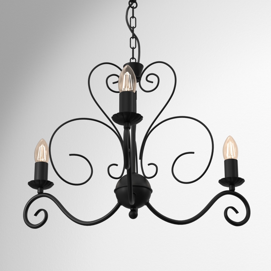 Hanglamp aan ketting MAURO 3xE14/60W/230V