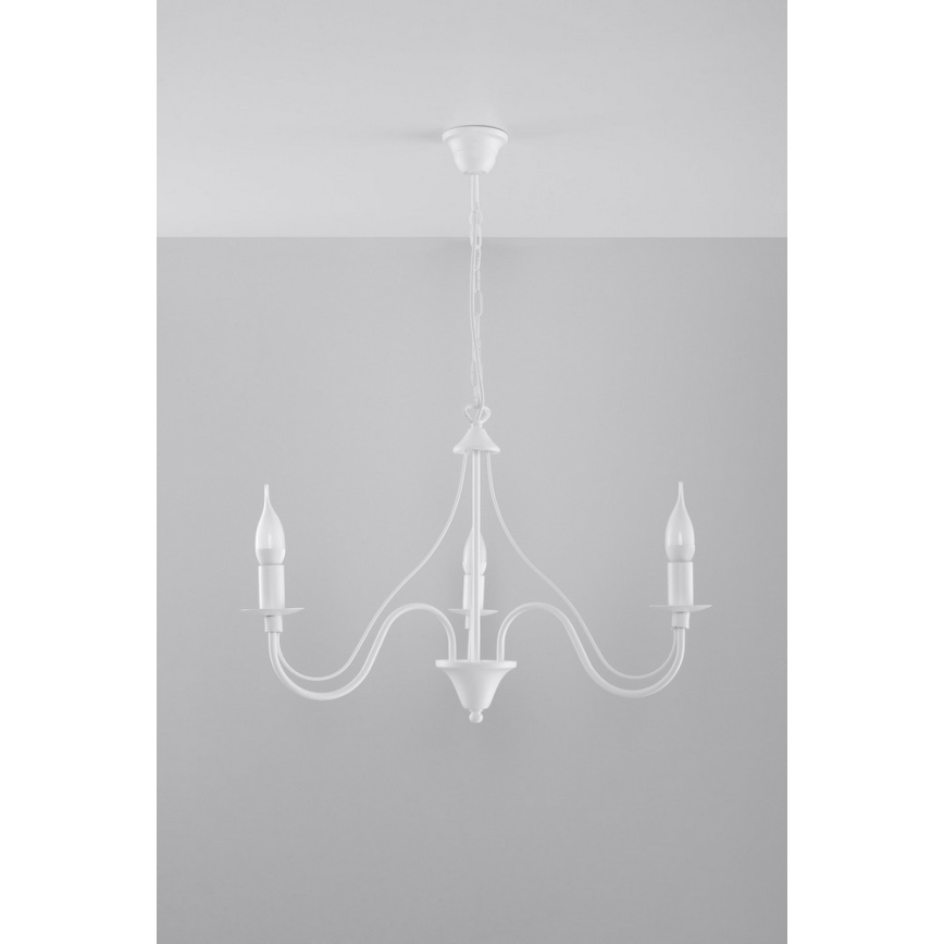 Hanglamp aan ketting MINERWA 3 3xE14/40W/230V wit