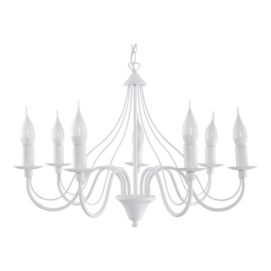 Hanglamp aan ketting MINERWA 7 7xE14/40W/230V wit