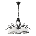 Hanglamp aan ketting RETRO 5xE27/60W/230V zwart/wit